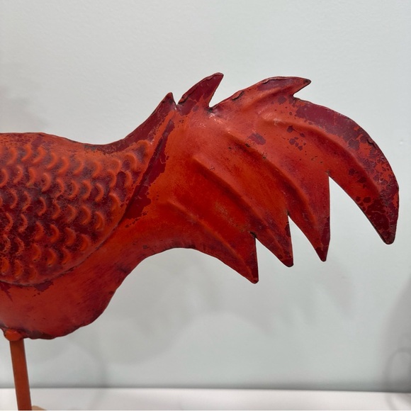 Rustic Red Rooster Sculpture - Picture 14 of 15